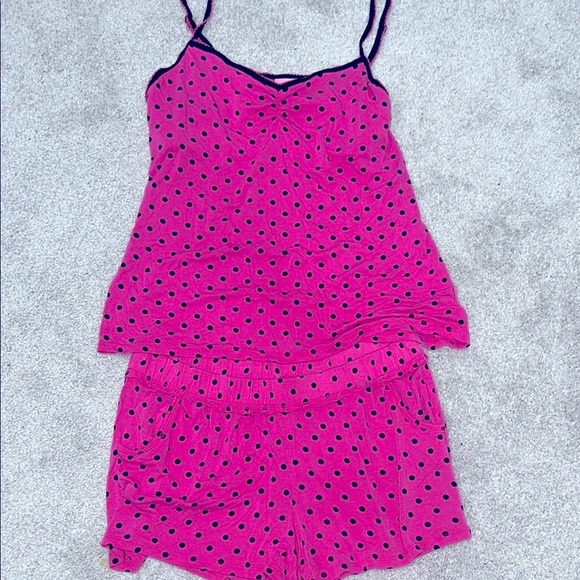 Pink Polka Dot Women's Sleepwear Set - Picture 1 of 8